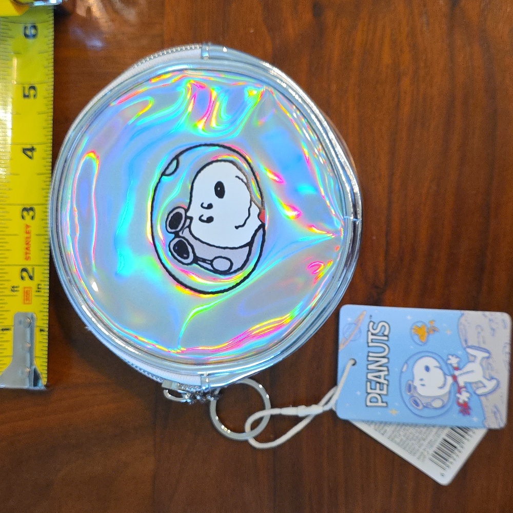 MINISO Astronaut Snoopy Small Zippered Pouch Bag NWT
